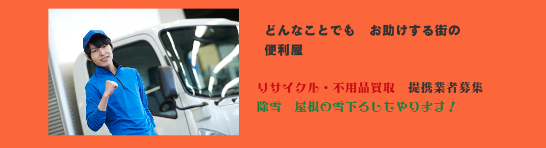 不用品回収除雪屋根の雪下ろし