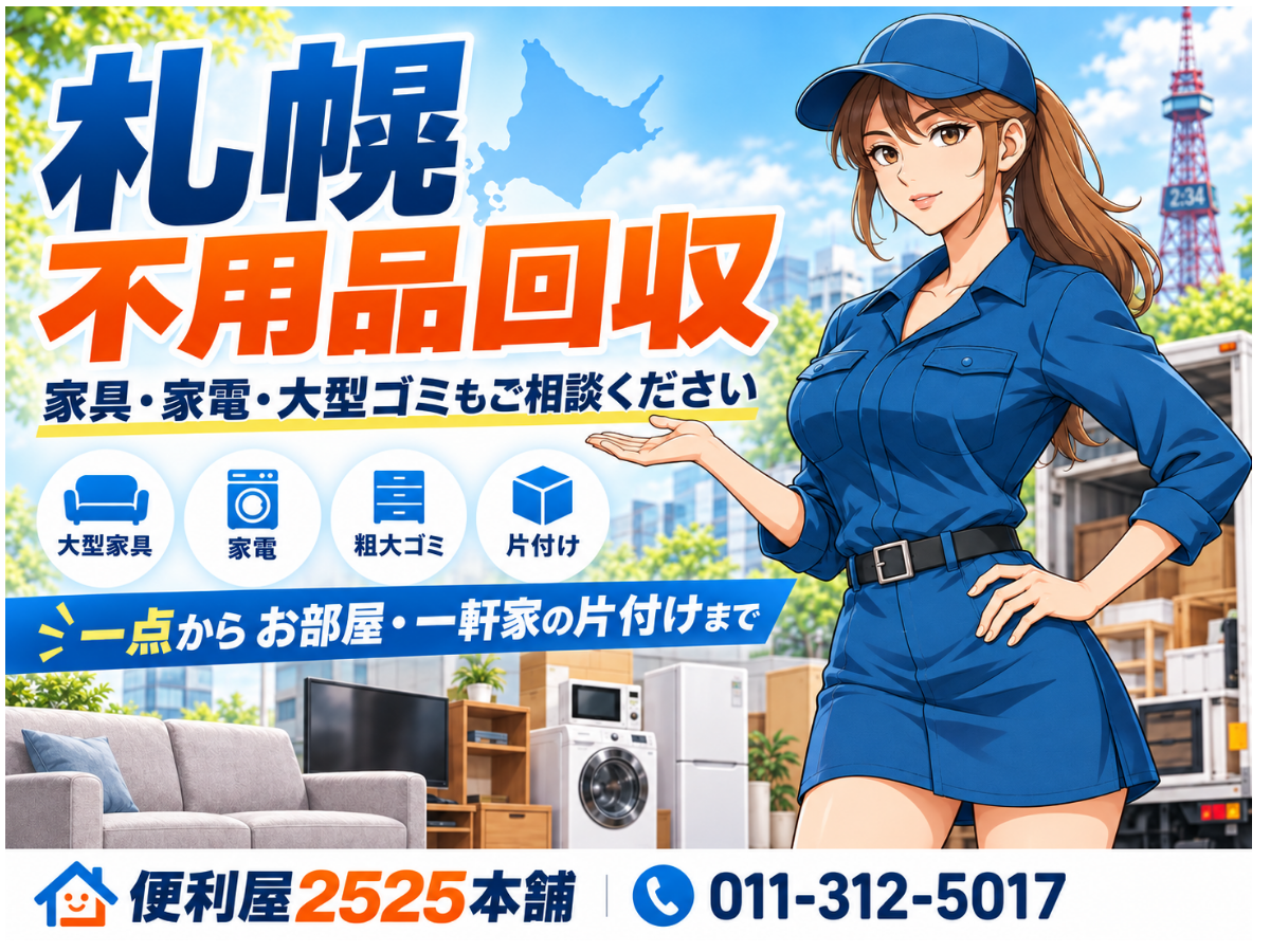 不用品回収札幌の便利屋